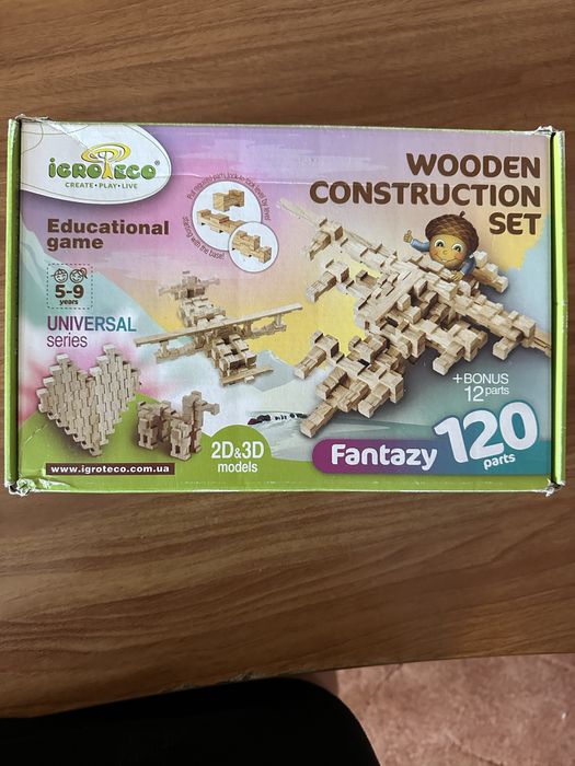 Eco Дитячий конструктор деталі з дерева