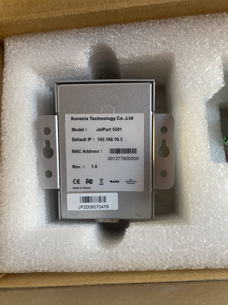 Korenix JETPORT 5201 adapter RS232 na LAN