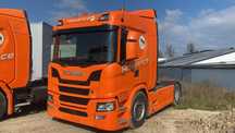 3 x Scania G450 full air. Hydraulika, spoilery. Piękna. 440 tys km