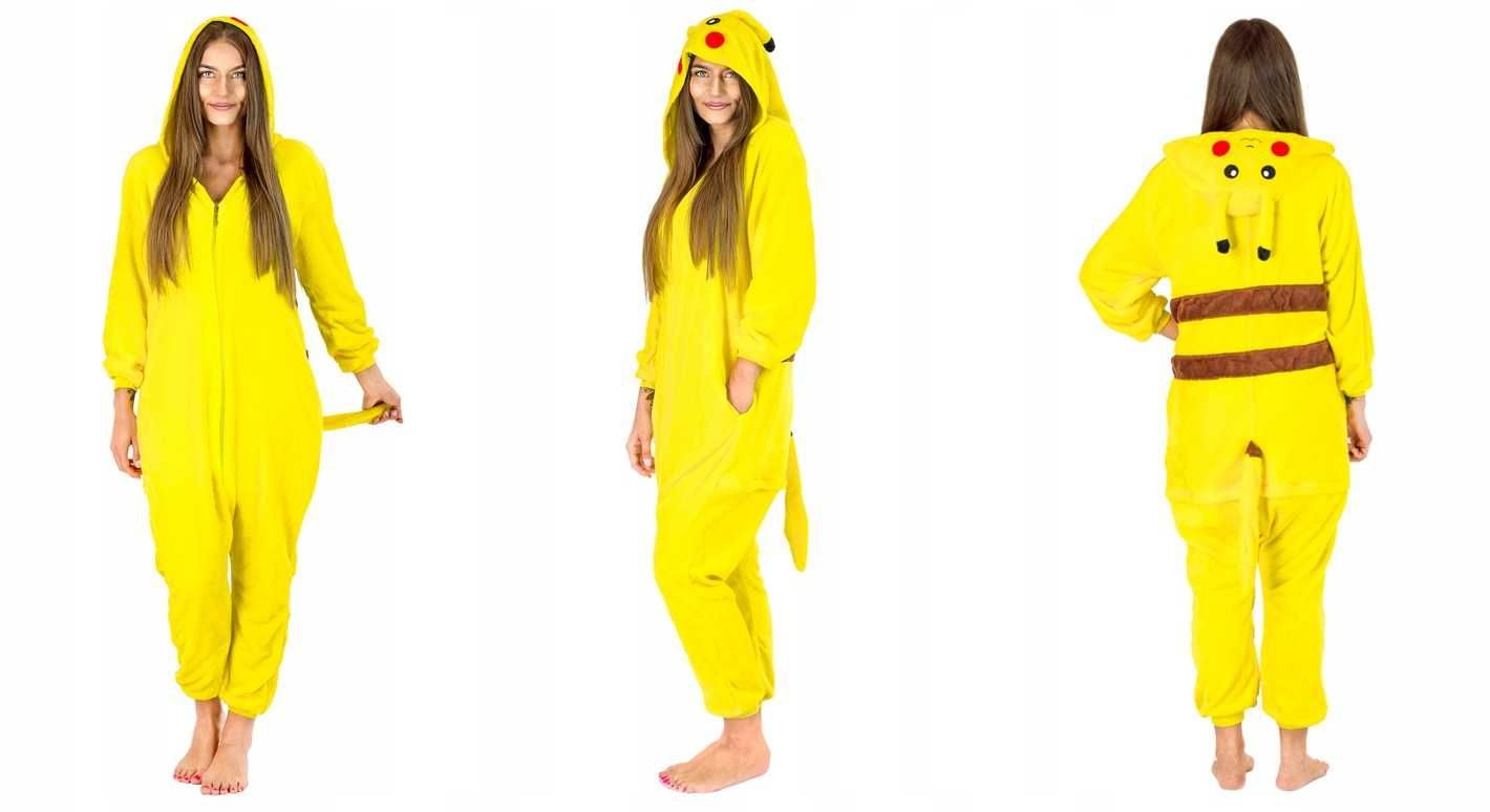 M KIGURUMI  Dres  Piżama PIKACHU  Przebranie