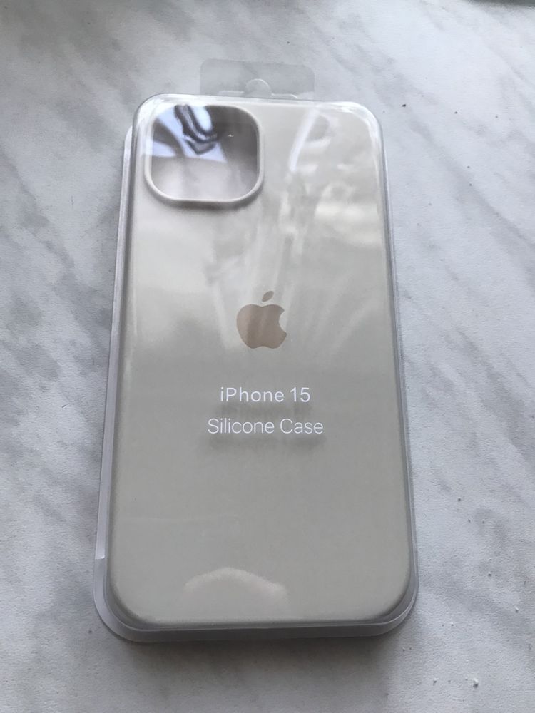 Silikonowy beżowy case Apple Iphone 15