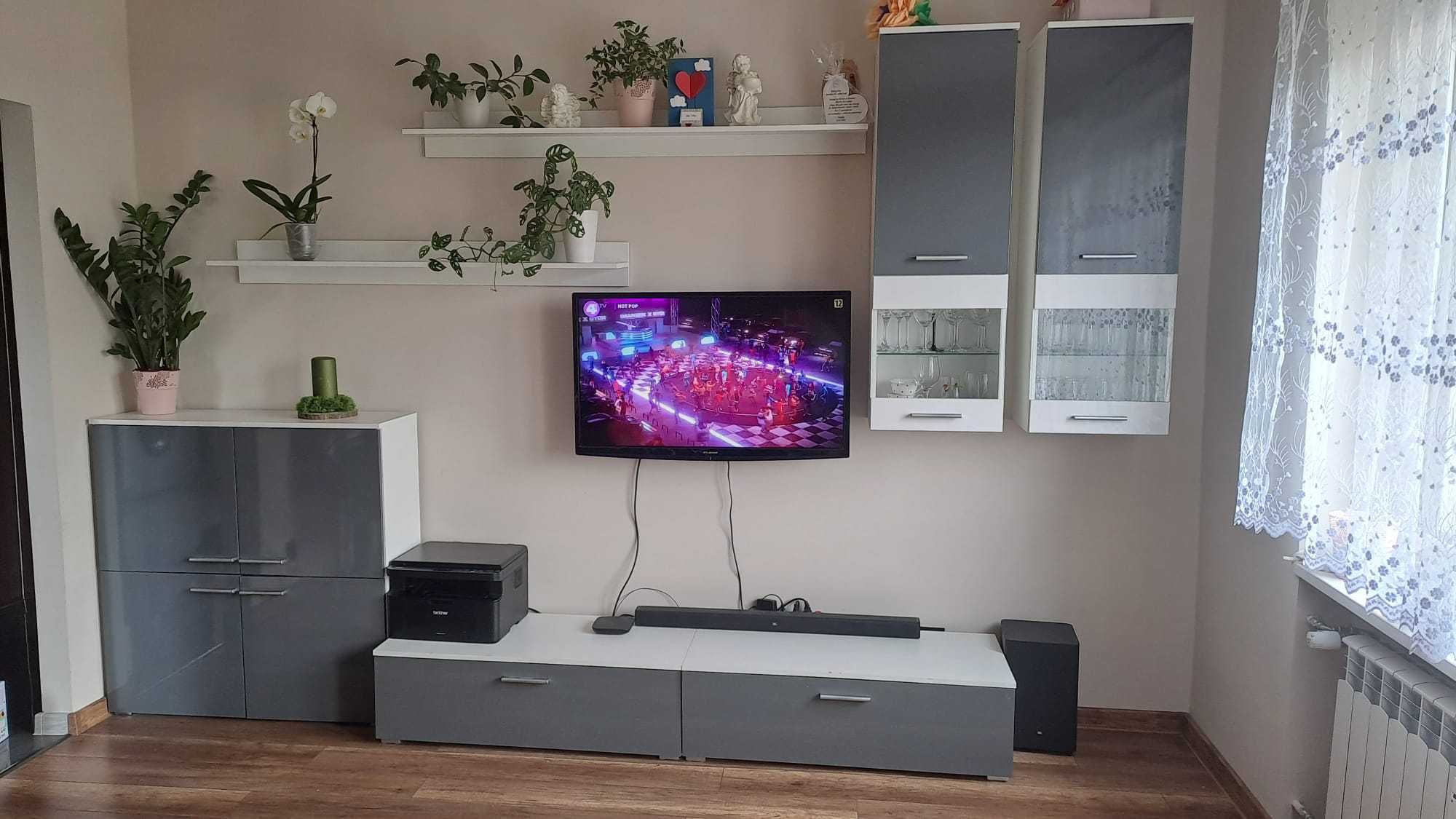 Meble do salonu biało szare