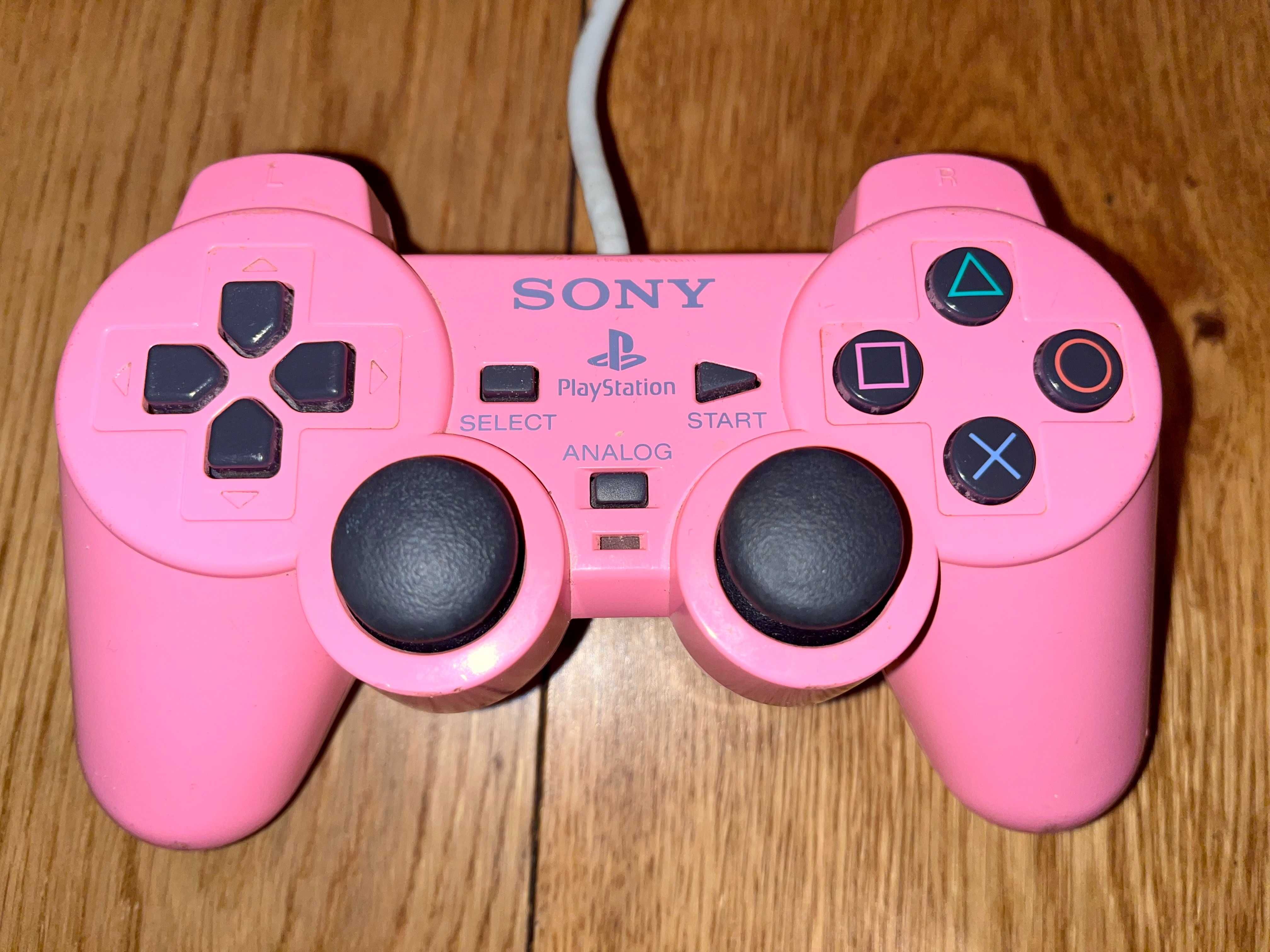 Pad Dualshock 2 Sony do PS2 SCPH-10010 różowy oryginał pad