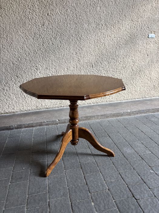 Drewniany stół jedna noga duży jedna noga jadalnka ośmiokątny