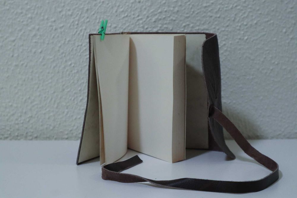 Caderno A6 Pele, Papel Reciclado