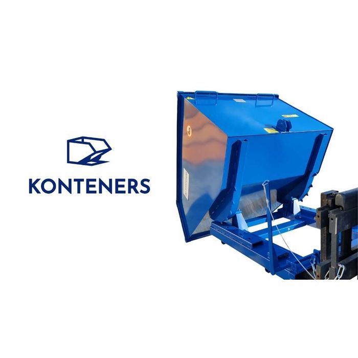 Kontener 1m3 1000 L , Kontener samowyładowczy / Pojemnik metalowy