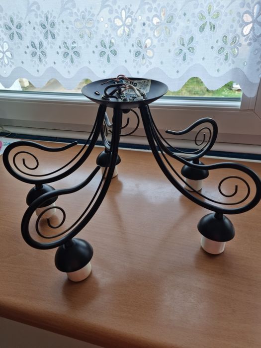 Żyrandol pięcioramienny, lampa sufitowa, Alfa Capri, vintage, 5x60W