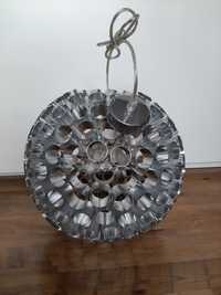 Lampa kula metal srebrna