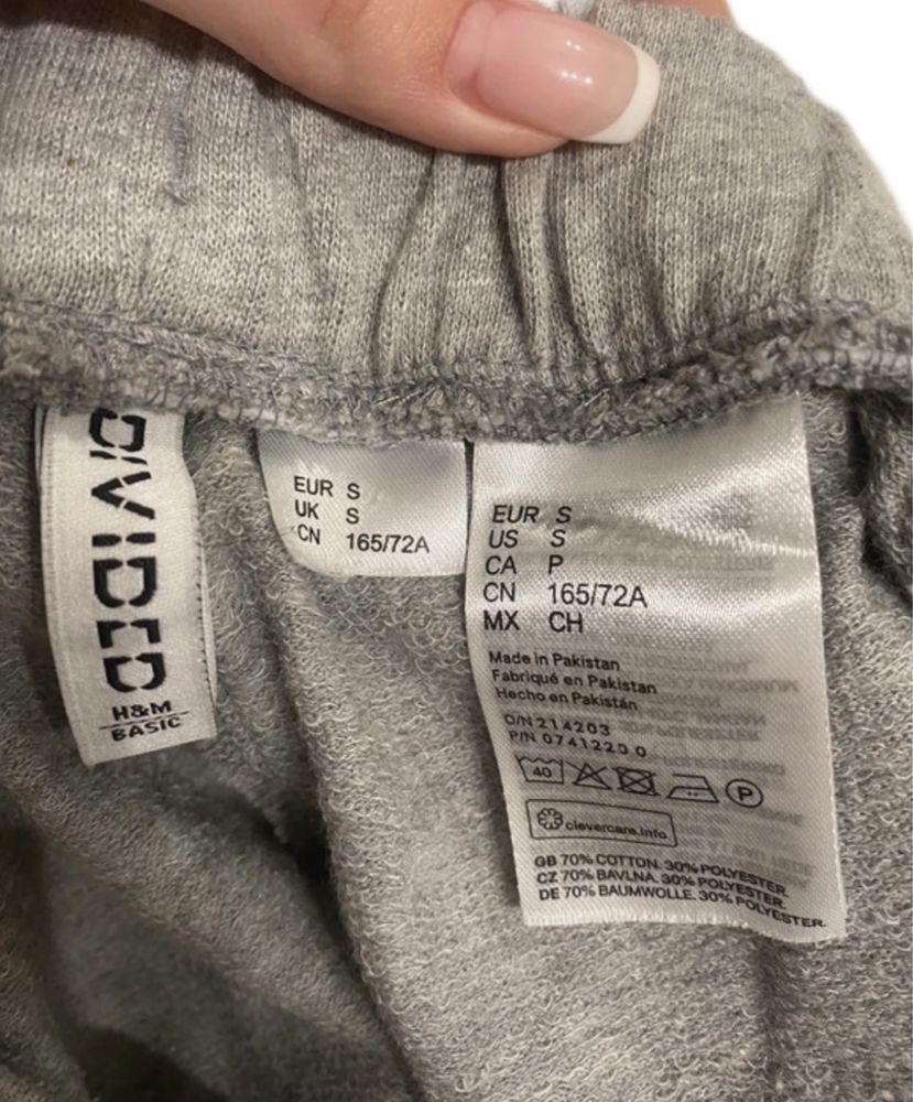 krótkie szare dresowe spodenki H&M