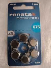 Батарейки 675, для слуховых аппаратов. Renata.