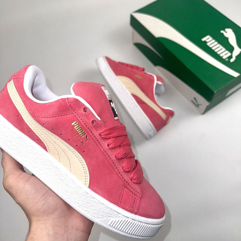ОРИГІНАЛ! Puma suede XL розеві + додаткові шнурки