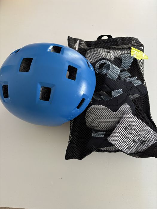 Capacete+proteções Bicicleta/Skate