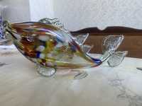 Статуэтка СССР Рыба из цветного стекла
