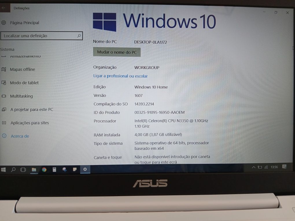 Computador Notebook Asus E203N