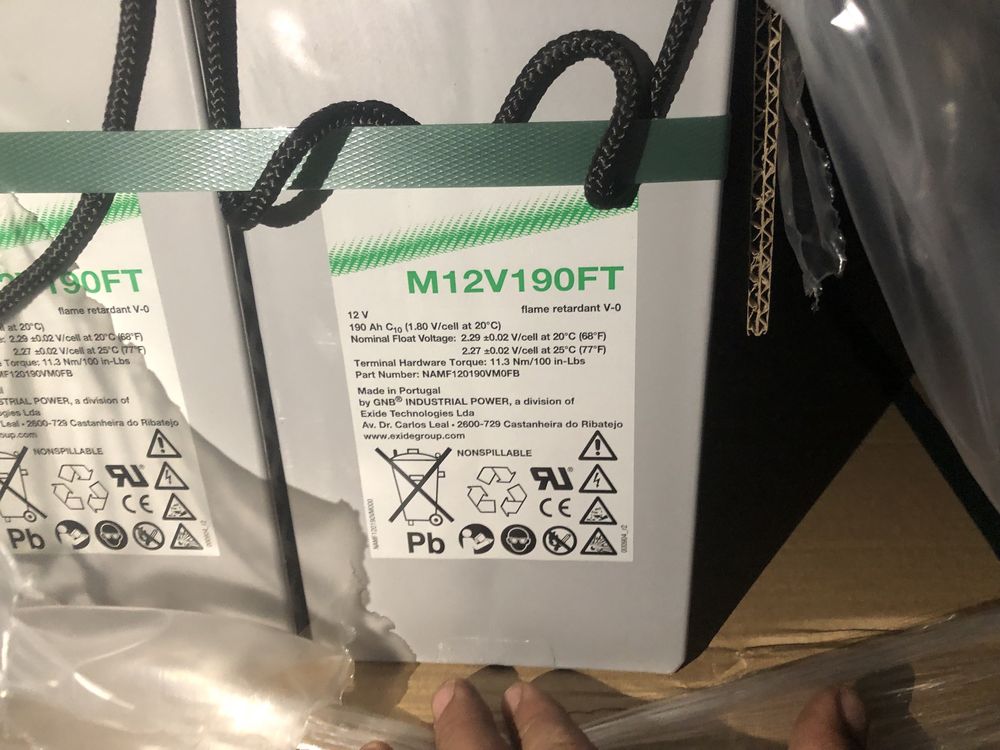 Bateria solar 12v 190aH novas