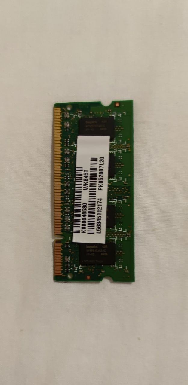 Memórias RAM DDR2 de 1Gb para portátil