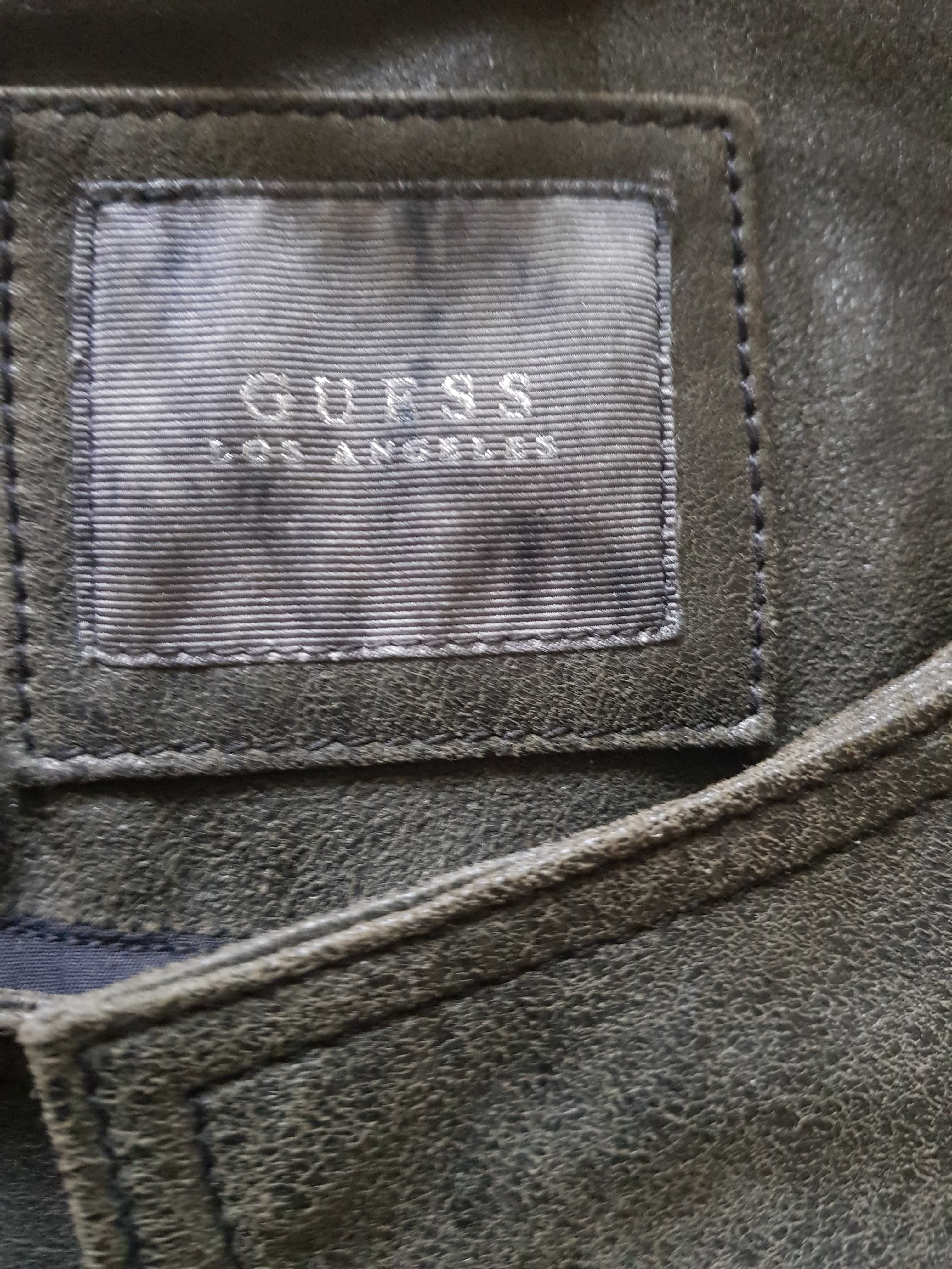 Кожаная  косуха  GUESS   на девушку размер S