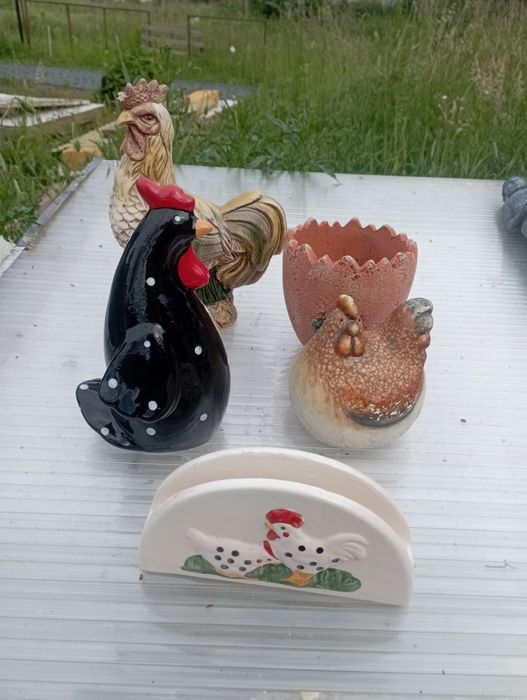 Figurki ozdobne, Budda, kury, jajka