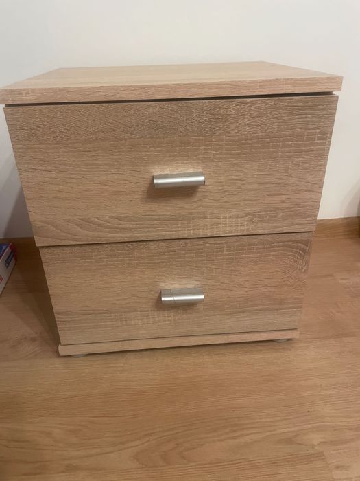 Komoda dąb sonoma 120 cm + szafka nocna