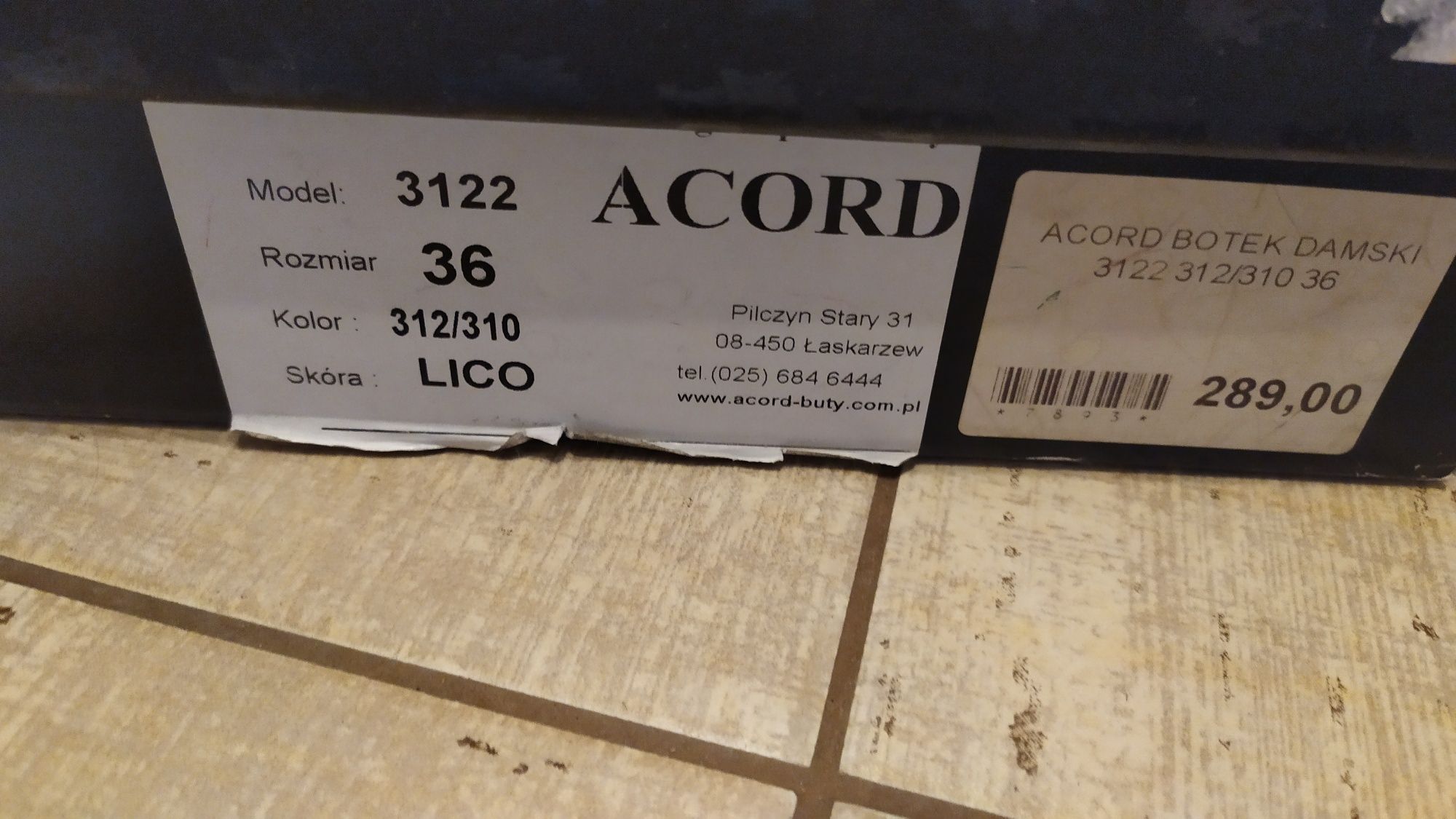 Buty Acord rozmiar 36