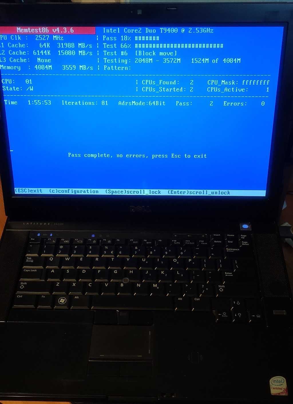 Dell Latitude E6500 T9400 4GB RAM SSD NVIDIA Quadro NVS windows