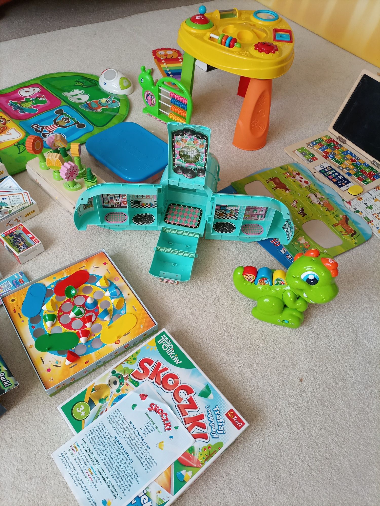 Cymbałki stolik gry puzzle tablicz tor pojazdy zoo skoczki klasy rzepy