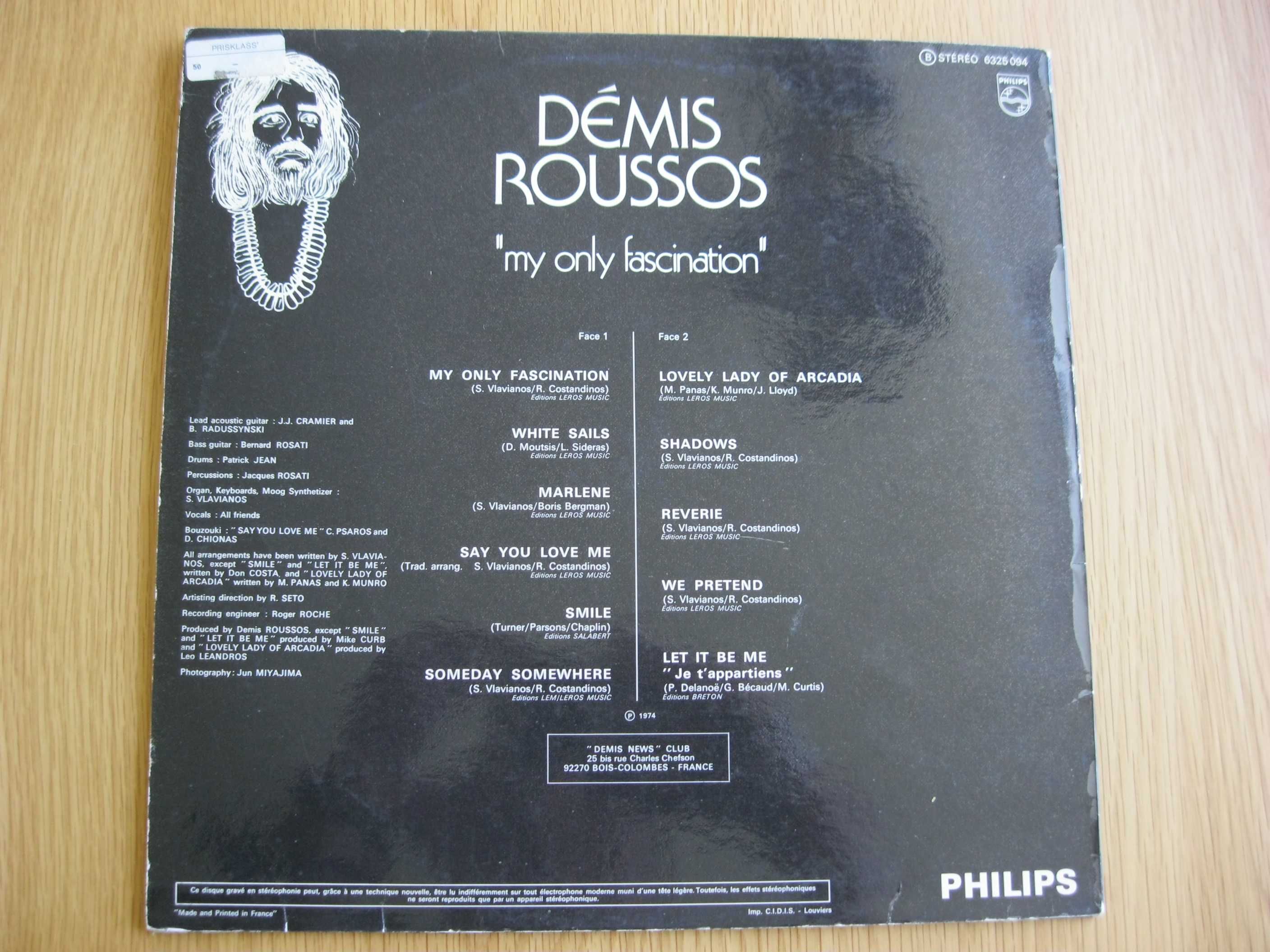 DEMIS ROUSSOS - płyty winylowe LP stan bdb.