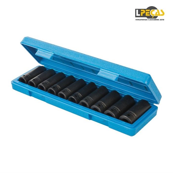 Conjunto de Chaves de Impacto Longas 1/2" - 10 PCS