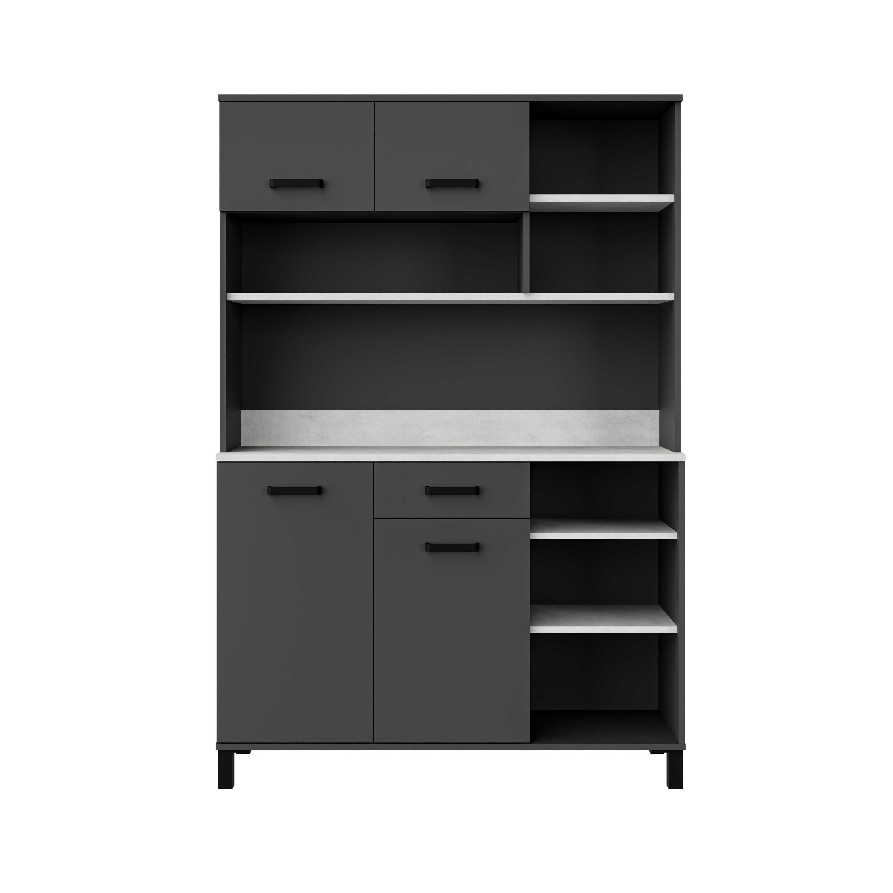 Kredens LILA z blatem antracyt 120cm, bufet kuchenny