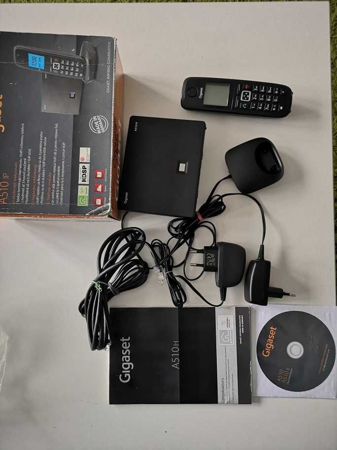 Telefon stacjonarny bezprzewodowy Gigaset A510 IP z bramką VOIP
