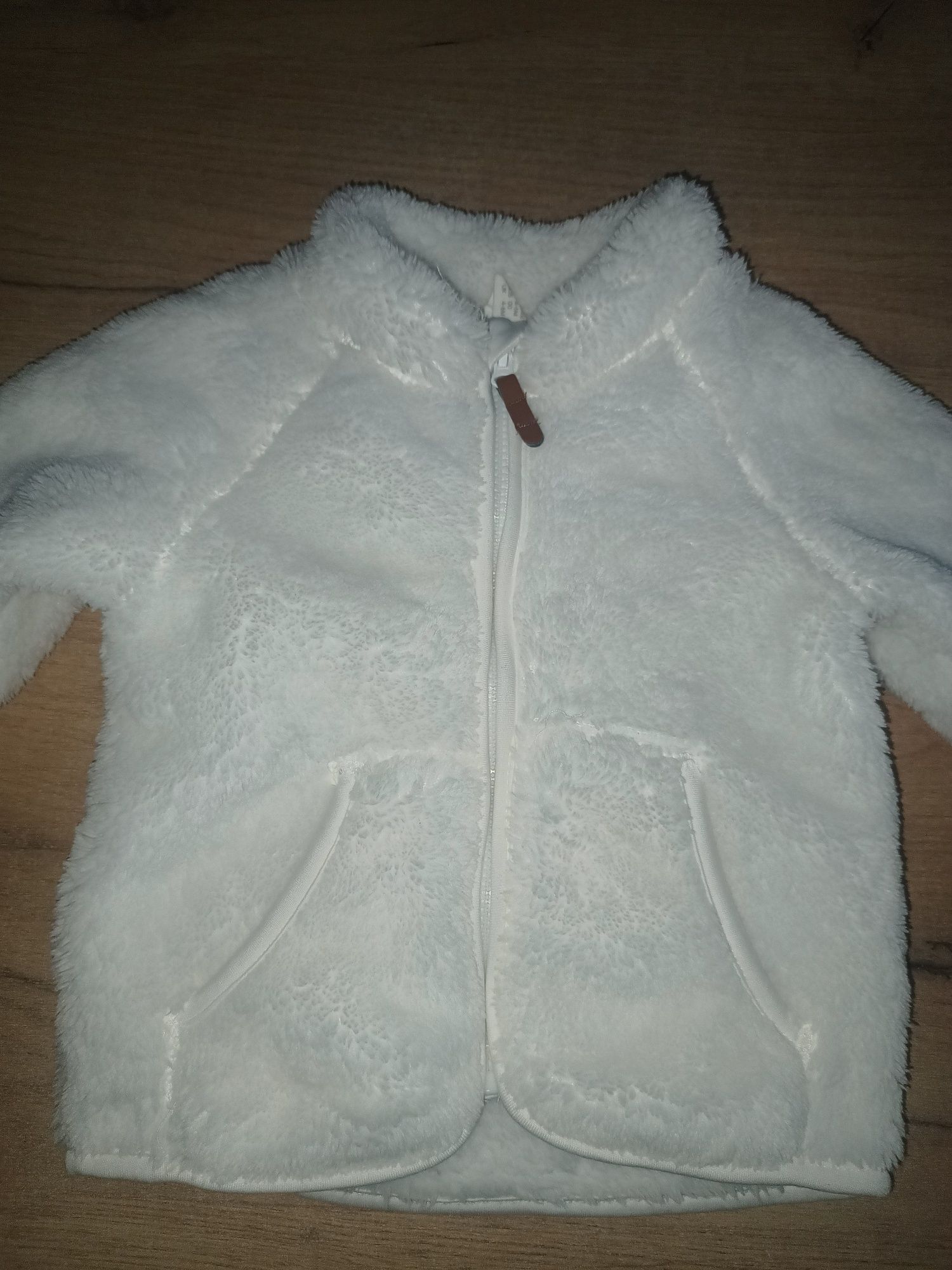Misiowa bluza jak nowa biała bez kaptura h&m 68cm super też jak kurtec