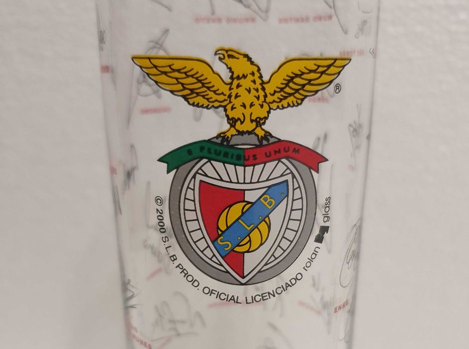 Copo do SLB Benfica Ano 2000, Oficial, Assinado pelos jogadores - Raro