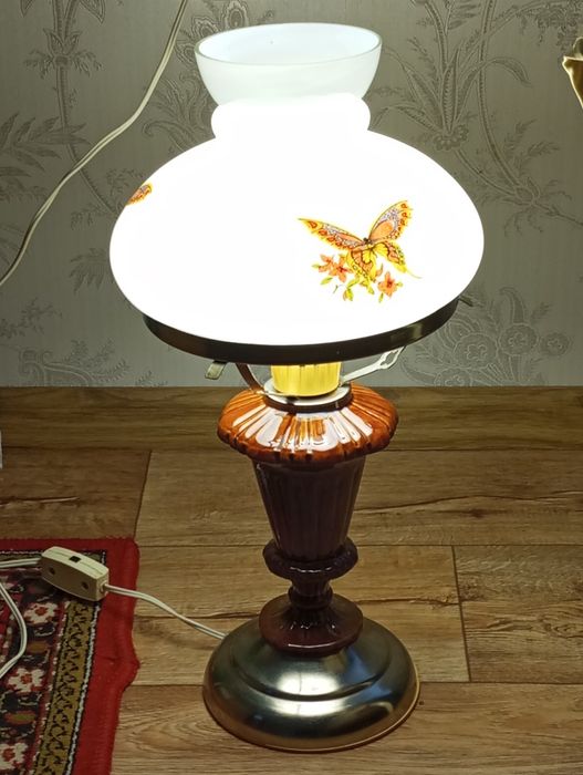 Лампа настільна скло кераміка