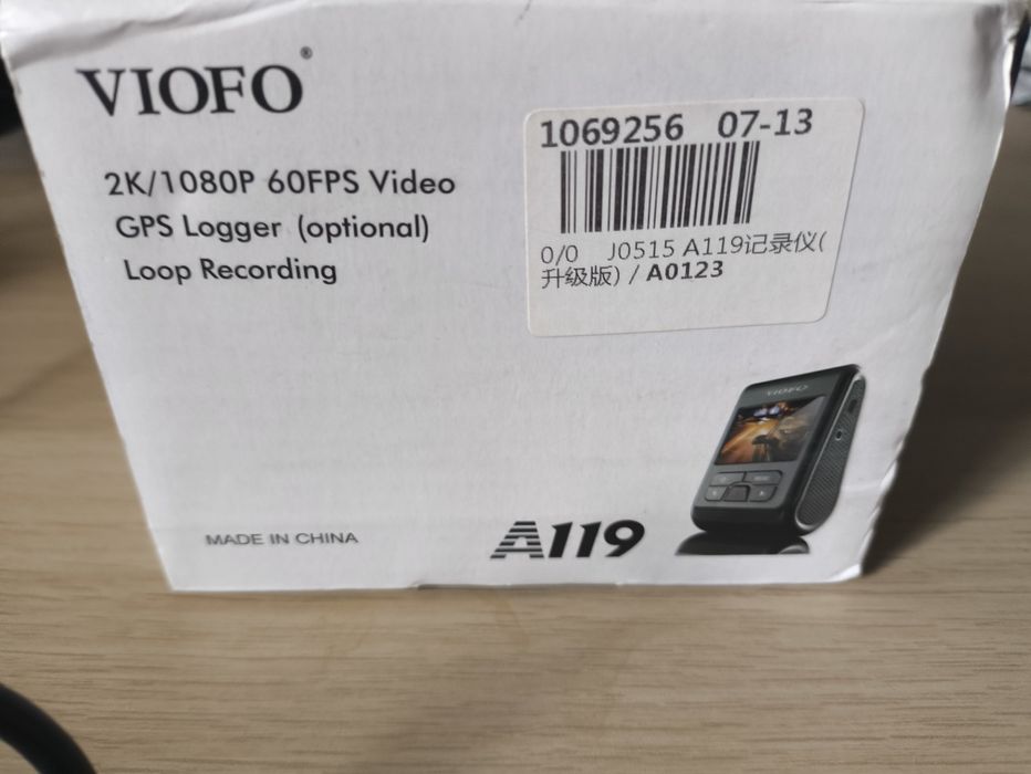 Kamera wideorejestrator 2K VIOFO A119 v2 + karta 8GB SanDisk Ultra