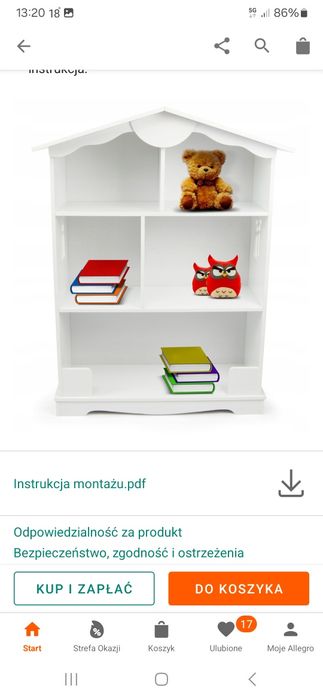 Regał leomark dzieciecy