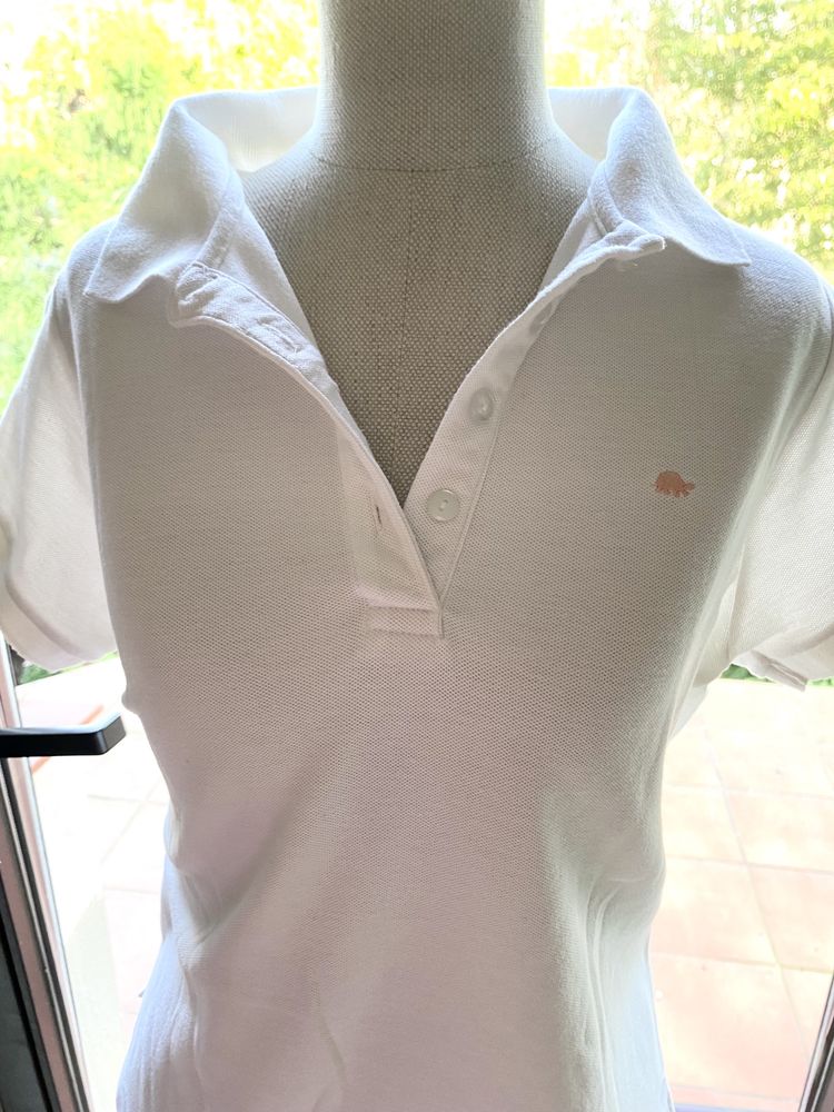 Polo t-shirt w kolorze bieli, r.42-44