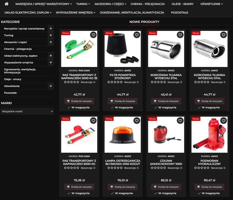 Gotowy sklep internetowy motoryzacyjny AutaManiacy - Sprzedam Biznes