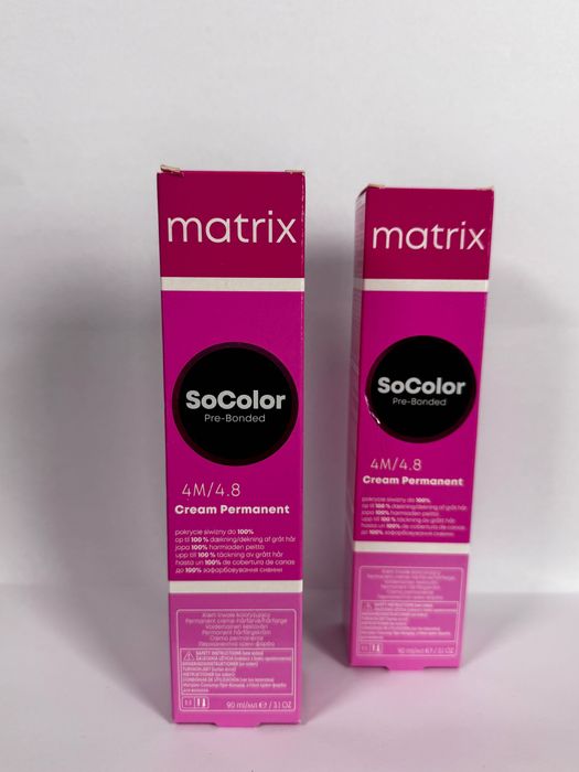 Matrix SoColor Pre-Bonded Permanent 4M/4.8 Średni Brąz Mokka 90ml