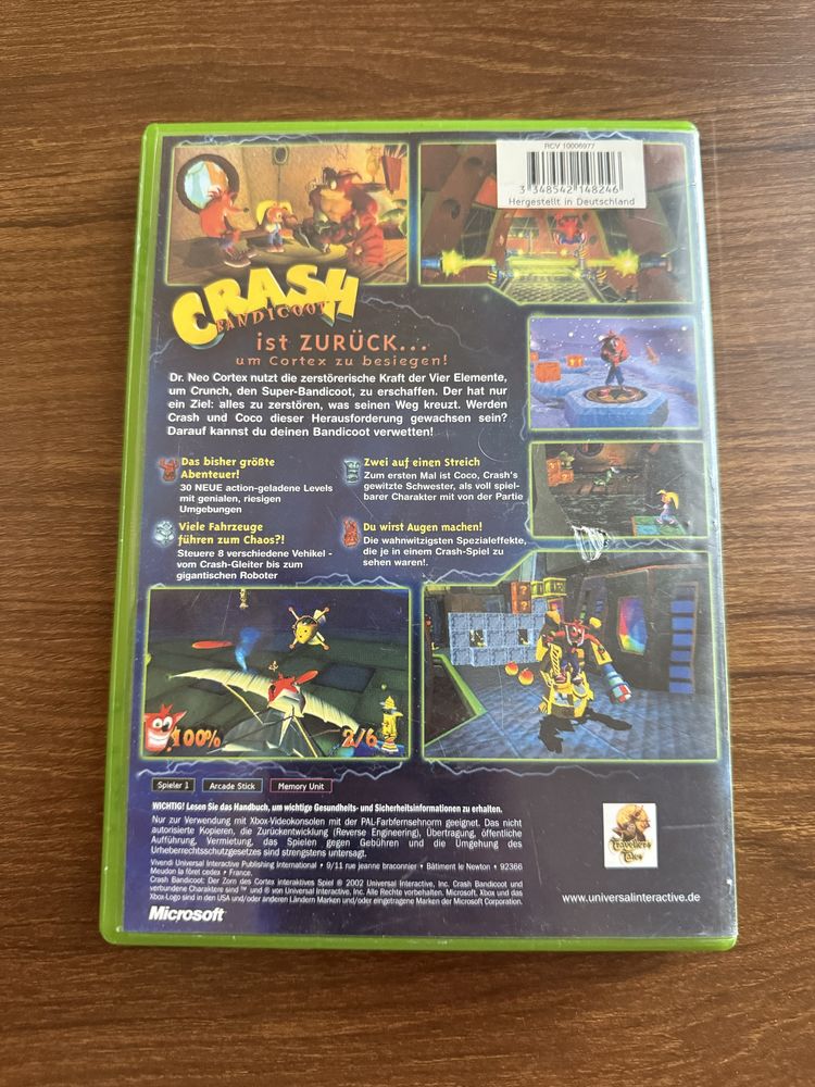 Gra Crash Bandicoot cortex xbox classic