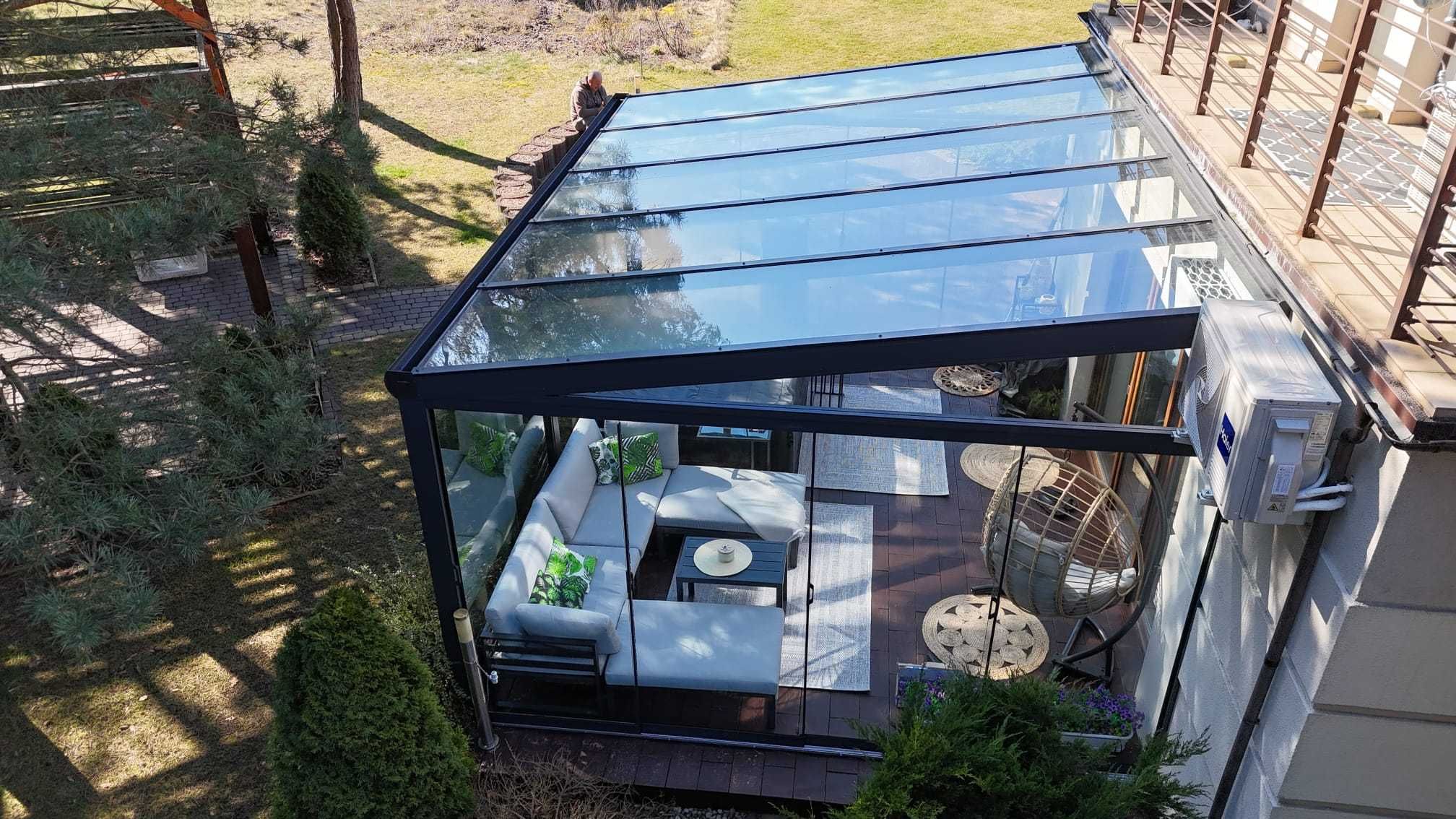 Zadaszenie tarasu, pergola, ogród zimowy, szklany, patio, oranżeria