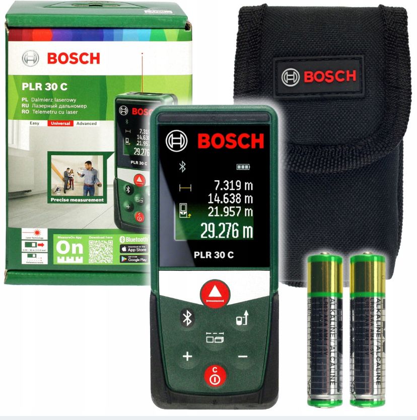 Dalmierz laserowy PLR 30 C BOSCH zasięg 30 metrów