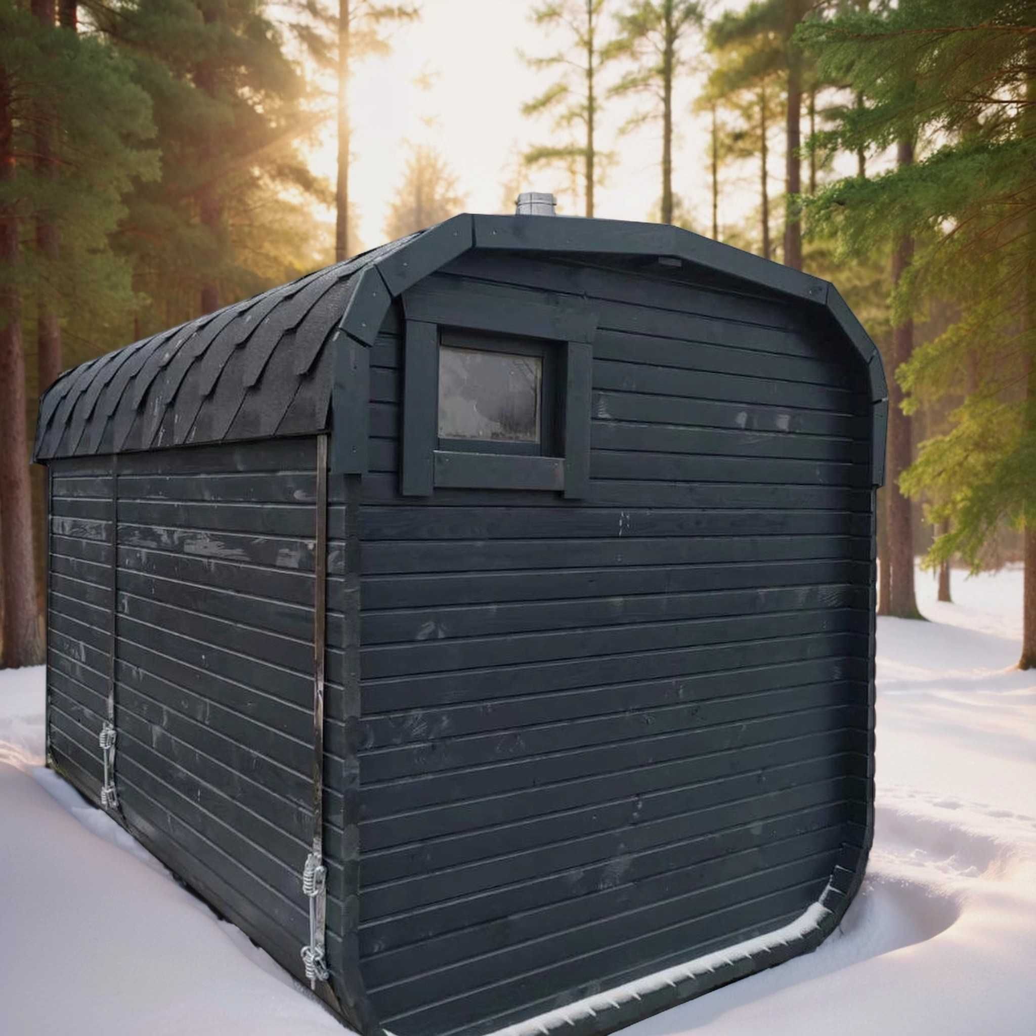 Sauna 2x3 m Ogrodowa Beczka Panorama – Fińska Ruska Bania z Piecem