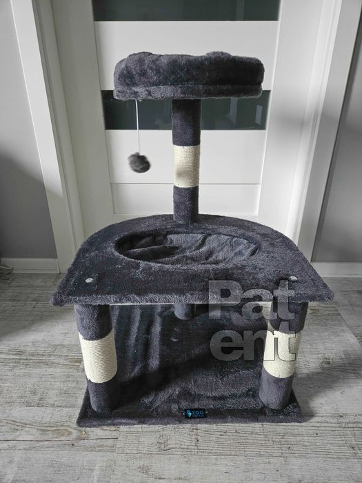 Drapak dla kota domek słupek do drapania legowisko kot dom 3 poziomy