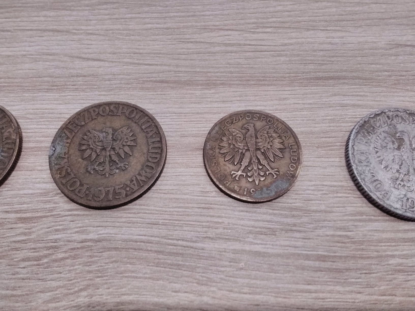 Stare Monety z czasów PRL-u 5zł 2zł 1zł 50gr 1965r. bez znaku mennicy