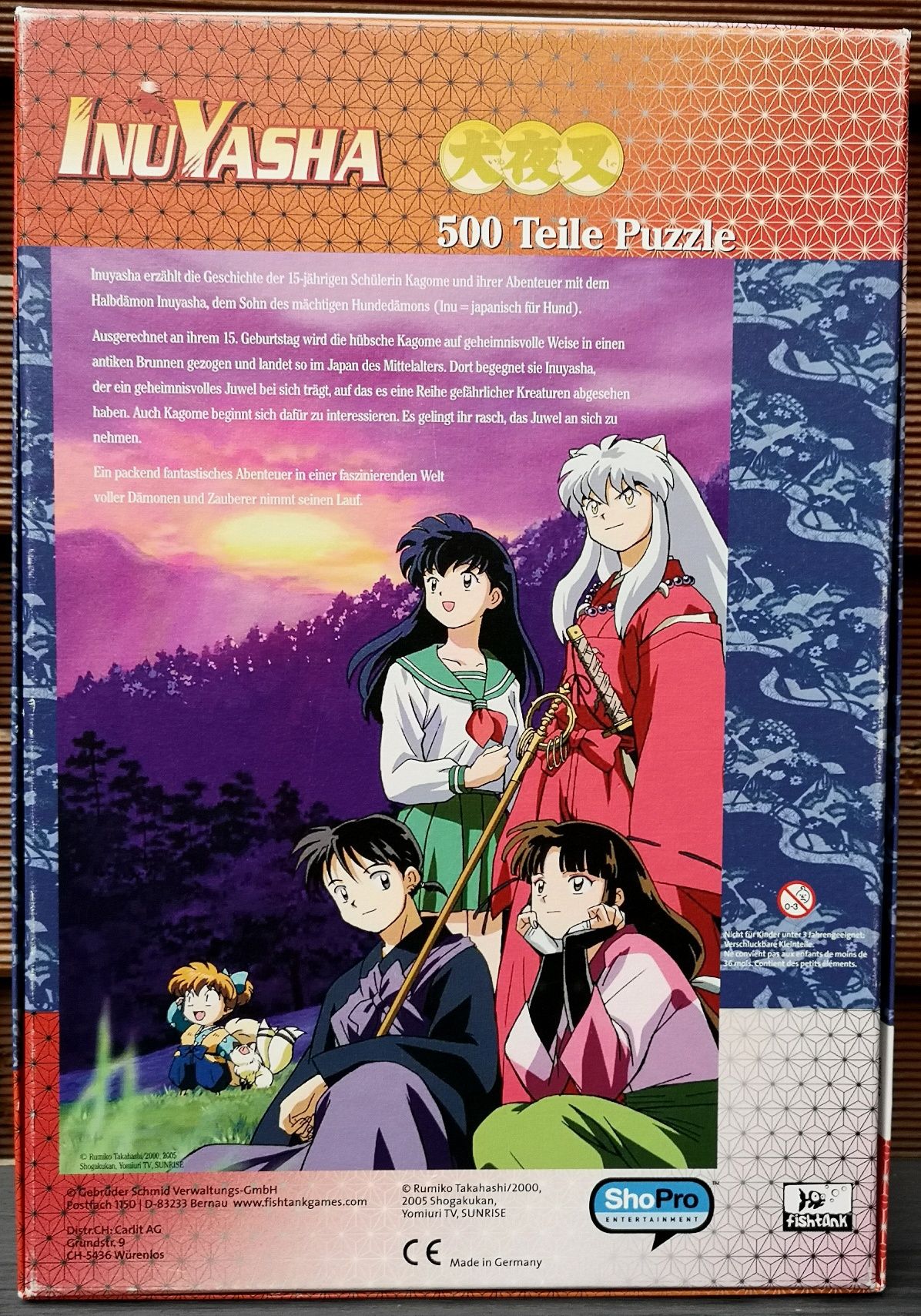 Puzzle 500 Inu Yasha Rumiko Takahashi nie 1000 manga anime