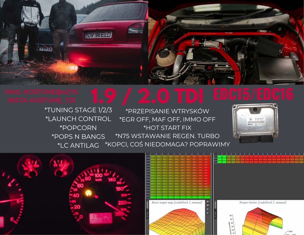 Chiptuning Sterownik ECU EDC15 EDC16 Multimap EGR DPF FLAMES