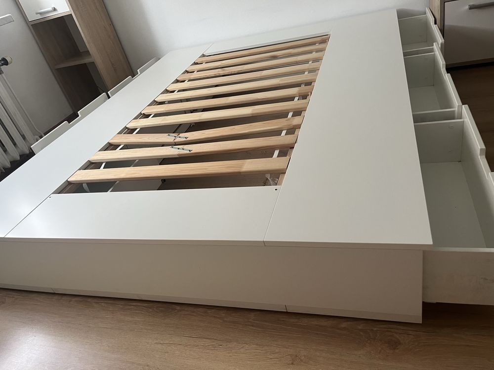 Łóżko 160x200 Ikea Nordli z 6 szufladami