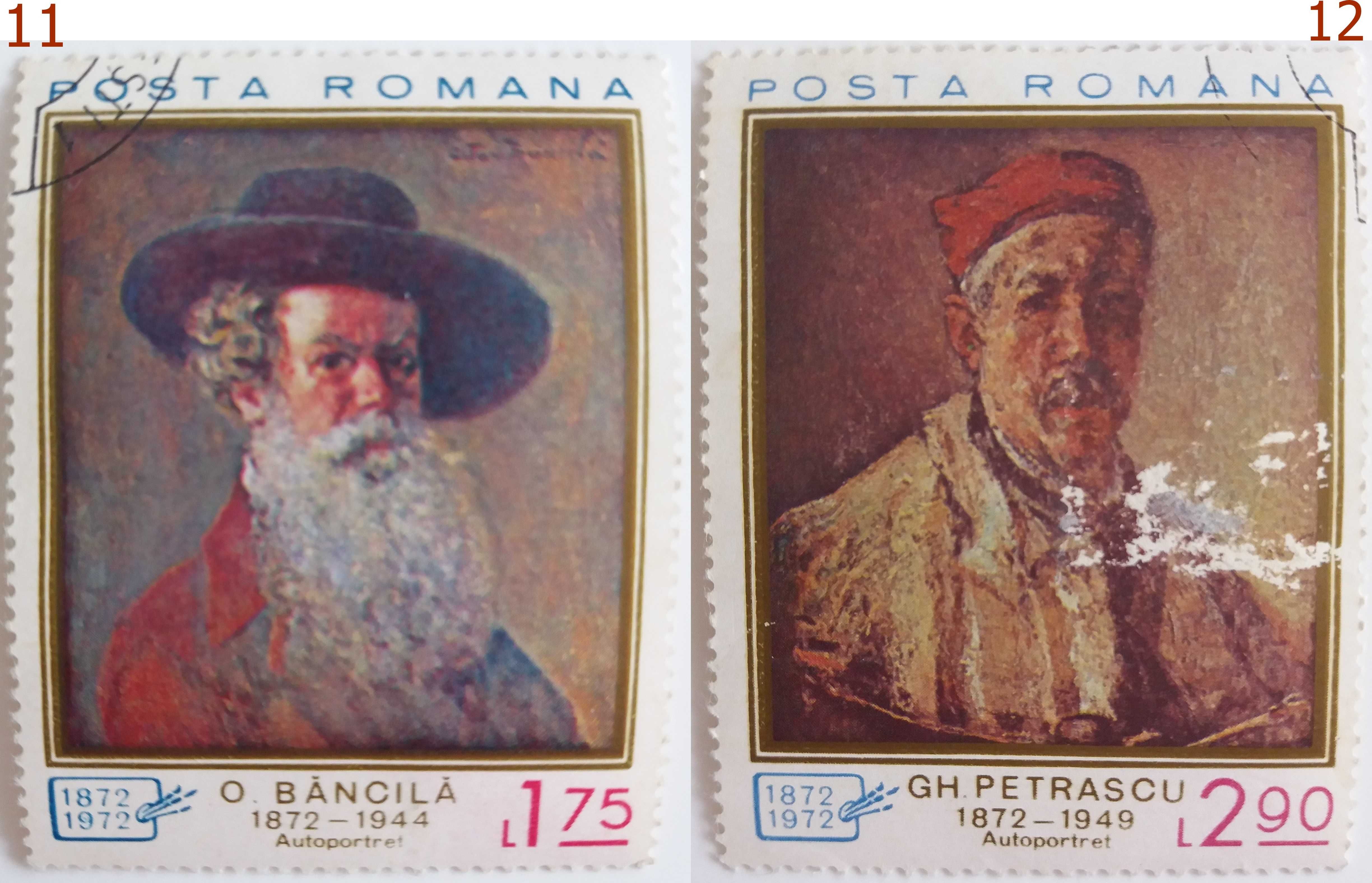 Znaczki pocztowe, Rumunia 1965-72, 12 sztuk