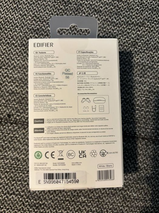 Słuchawki dokanałowe TWS Edifier X3s