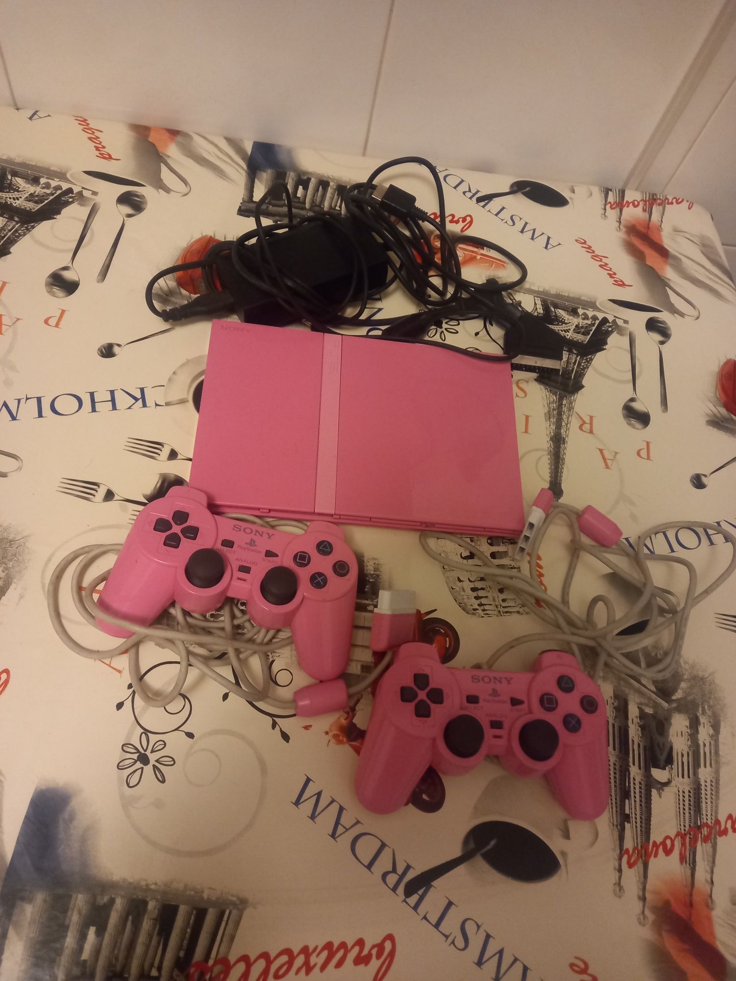 Consola ps2 rosa